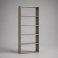 Libreria ripiano in legno rettangolare con 5 livelli, grigio, 60 × 24 × 180 cm