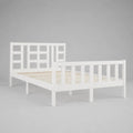 Letto singolo panca in pino bianco con letto con latte, letto 90 × 200 cm, dimensioni 208 × 98 × 100 cm